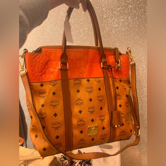 MCM Orange and Brown Women's Bag